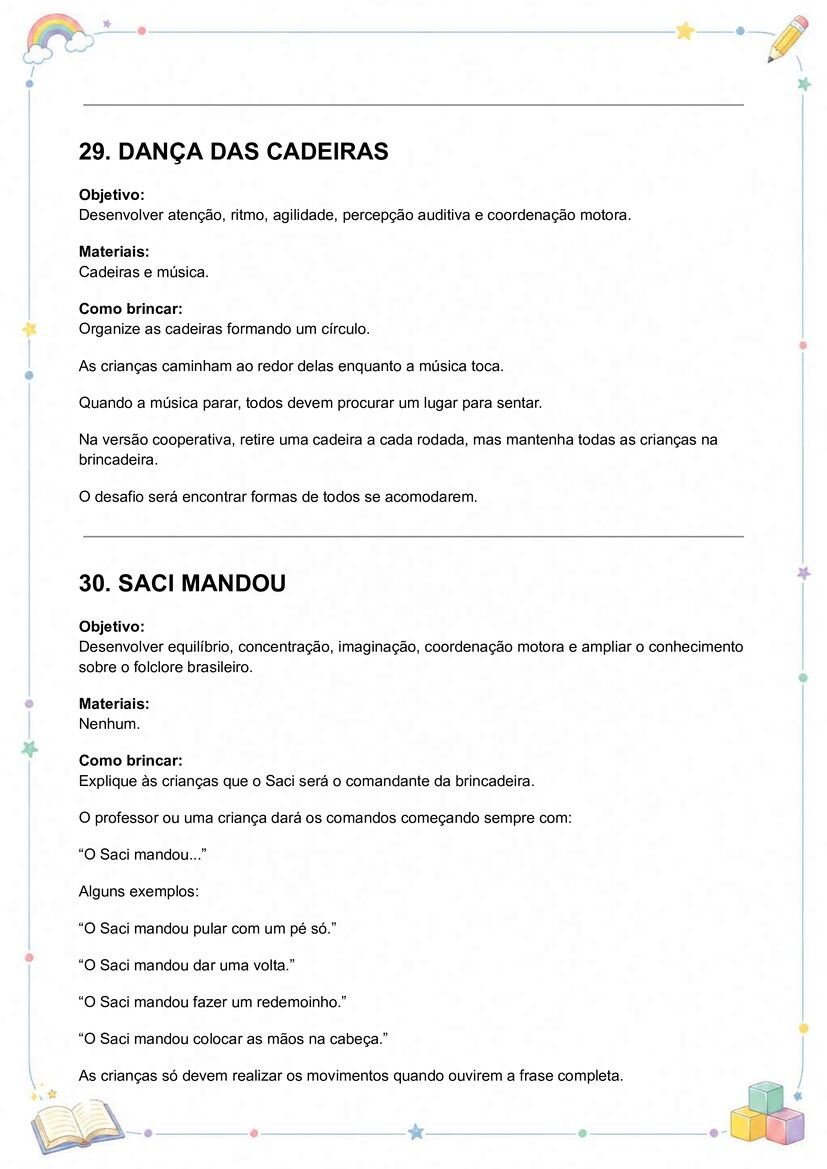 Brincadeiras folclórias para imprimir para crianças para professores página 15